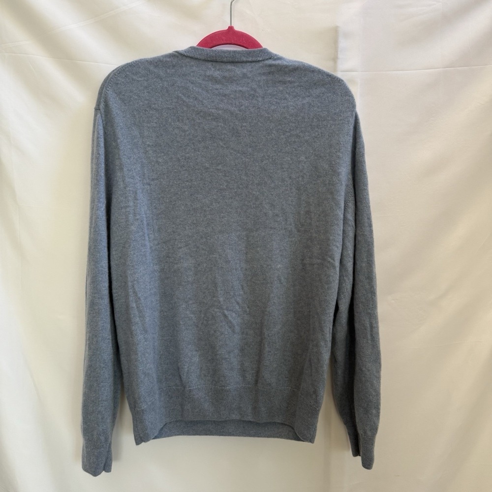 Quince Mens 100% Mongolian Cashmere Crewneck Sweater Faded Denim Size XL - Picture 4 of 10